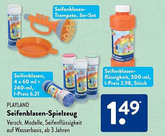 PLAYLAND Seifenblasen-Spielzeug