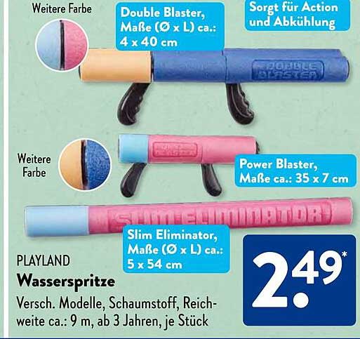 PLAYLAND Wasserspritze – Verschiedene Modelle