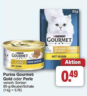 Purina Gourmet Gold oder Perle Feine Pastete mit Huhn