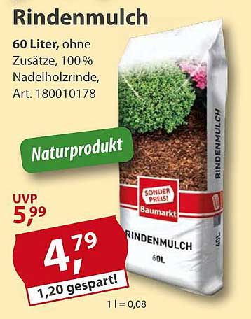 Rindenmulch 60 Liter