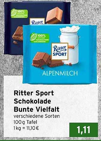 Ritter Sport Schokolade Bunte Vielfalt