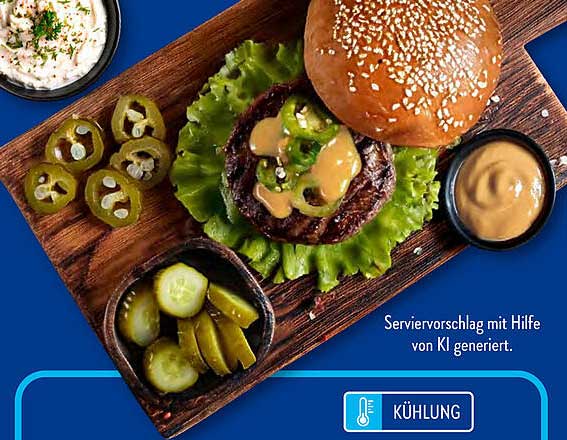 Saftiger Burger mit frischen Zutaten