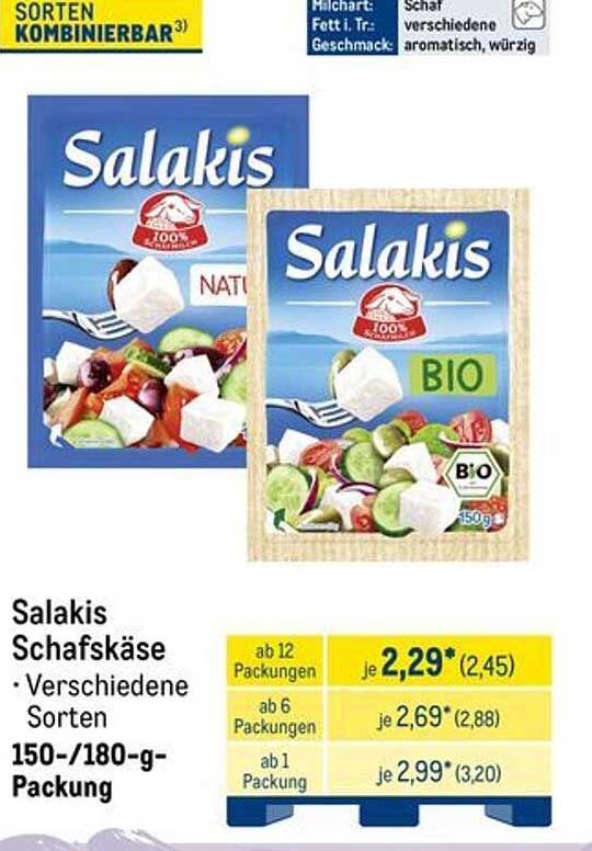 Salakis Schafskäse - Verschiedene Sorten 150-/180-g-Packung