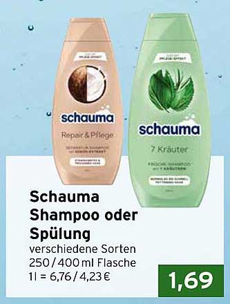 Schauma Shampoo oder Spülung verschiedene Sorten 250/400 ml Flasche