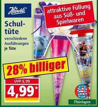 Schultüte - verschiedene Ausführungen je Tüte