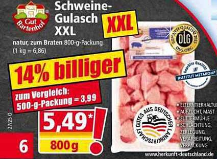 Schweine-Gulasch XXL 800 g