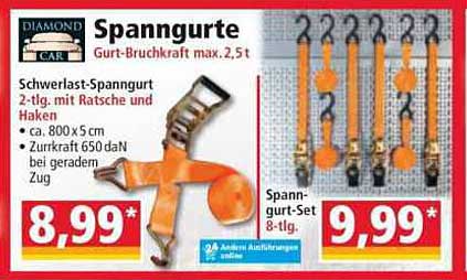 Schwerlast-Spannugurt 2-tlg. mit Ratsche und Haken