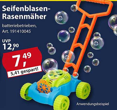 Seifenblasen-Rasenmäher