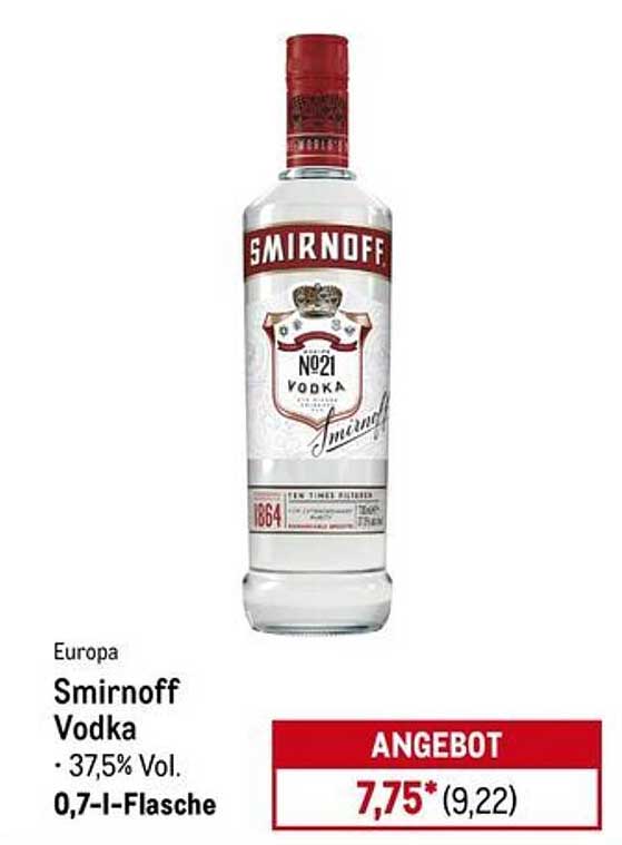 Smirnoff Vodka 0,7 l - 37,5% Vol.