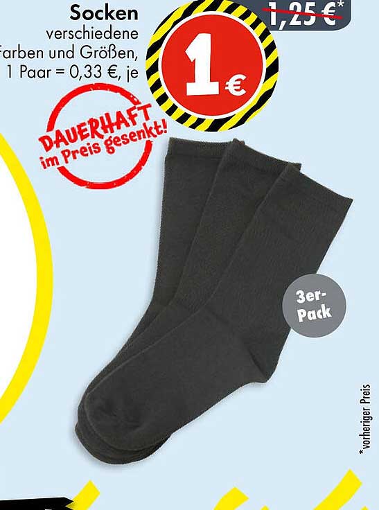 Socken 3er-Pack - Jetzt dauerhaft im Preis gesenkt!