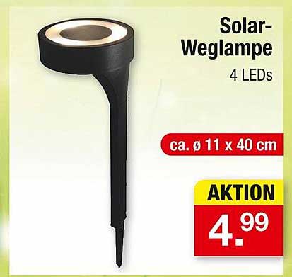 Solar-Weglampe 4 LEDs