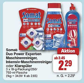 Somat Duo Power Experten Maschinenreiniger, Intensiv-Maschinenreiniger oder Klarspüler