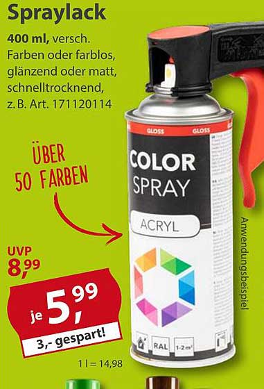 Spraylack 400 ml - Über 50 Farben verfügbar