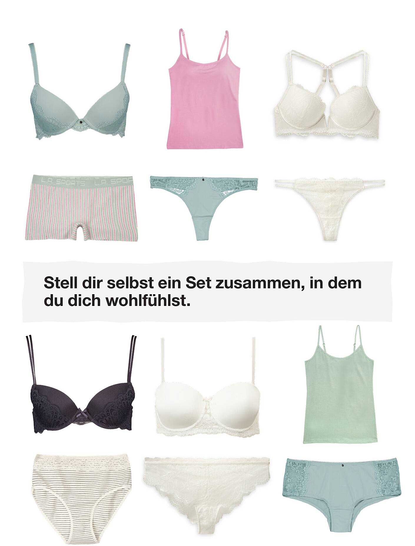 Stell dir selbst ein Set zusammen, in dem du dich wohlfühlst.