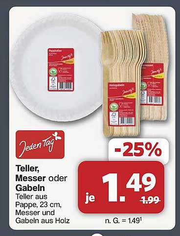 Teller, Messer oder Gabeln