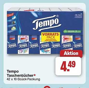 Tempo Taschentücher - 42 x 10-Stück-Packung