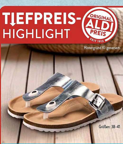 TIEFPREIS-HIGHLIGHT: Trendige Damen-Sandalen in Silber