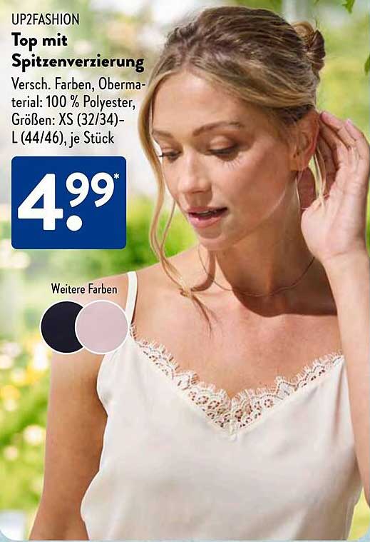 Top mit Spitzenverzierung von UP2FASHION