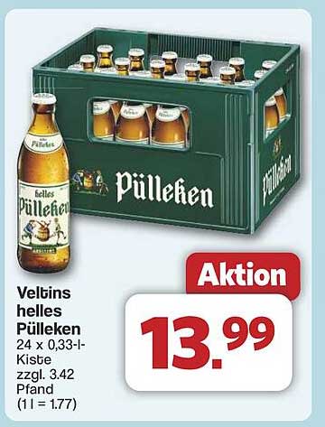 Veltins helles Püilleken 24 x 0,33-l-Kiste
