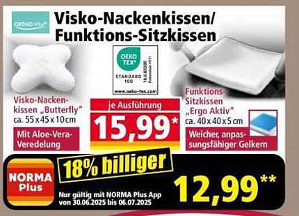 Visko-Nacken-kissen / Funktions-Sitzkissen - Jetzt zum Sparpreis!