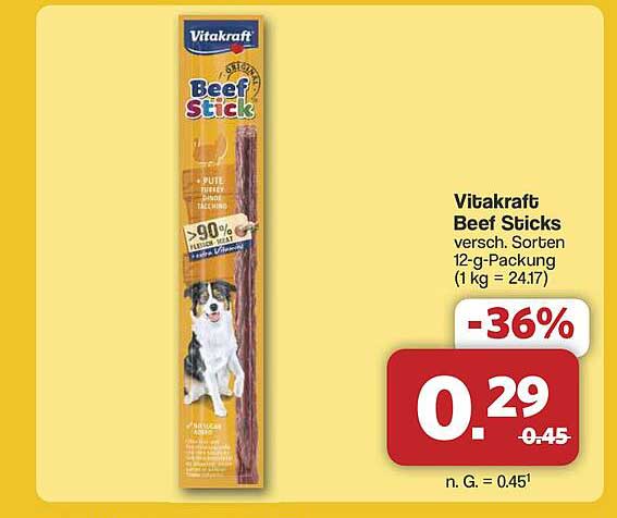 Vitakraft Beef Sticks 12-g-Packung, diverse Sorten