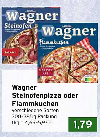 Wagner Steinofenpizza oder Flammkuchen - verschiedene Sorten
