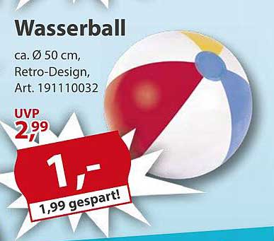 Wasserball Ø 50 cm im Retro-Design