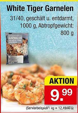 White Tiger Garnelen 31/40, 1000 g