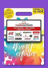 Wunschgutschein - Ein Gutschein für 500 Shops