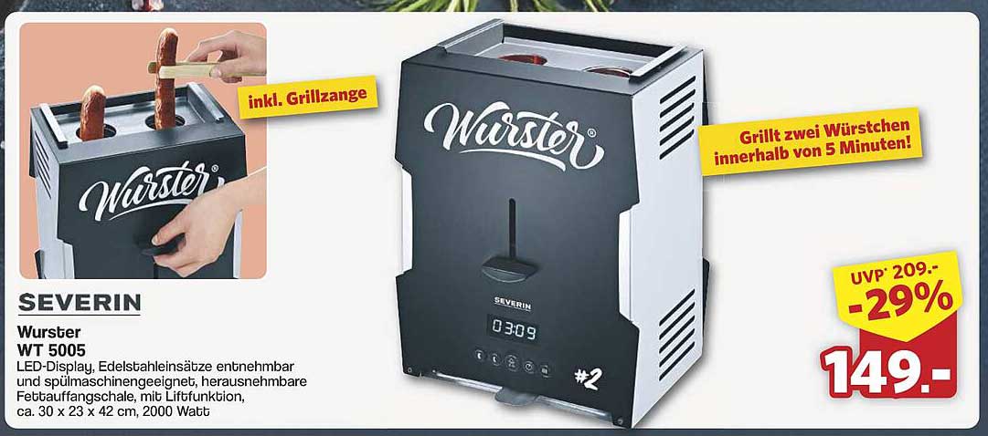 Wurster WT 5005 von Severin mit LED-Display