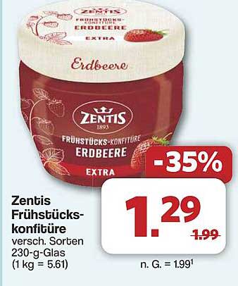 Zentis Frühstücks-Konfitüre Erdbeere 230 g