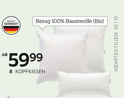 100% Baumwolle Bio Kopfkissen bei XXXLutz