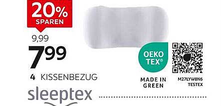 4 Kissenbezüge von sleeptex – Qualität für erholsamen Schlaf