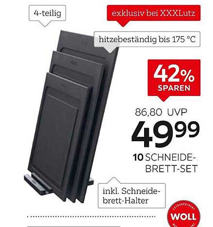 4-teiliges Schneidebrett-Set von WOLL - Jetzt zum Vorteilspreis!