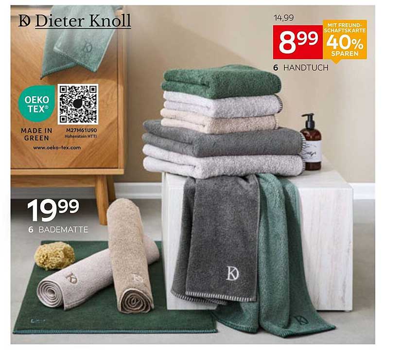 6 Handtücher Dieter Knoll - 40% sparen!
