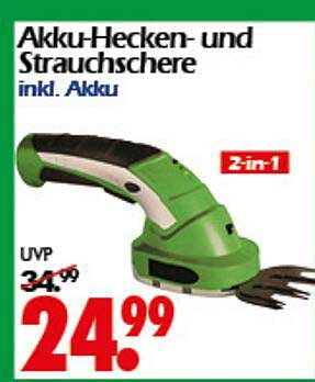 Akku-Hecken- und Strauchschere inkl. Akku