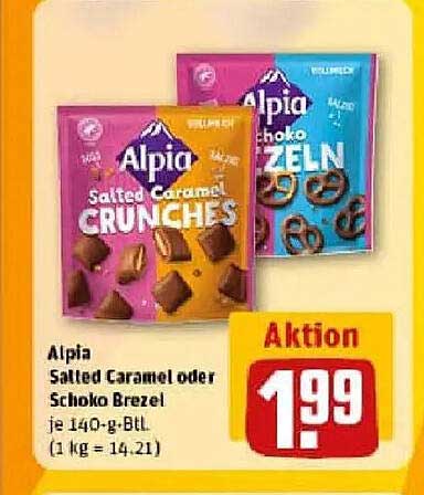 Alpia Salted Caramel oder Schoko Brezel