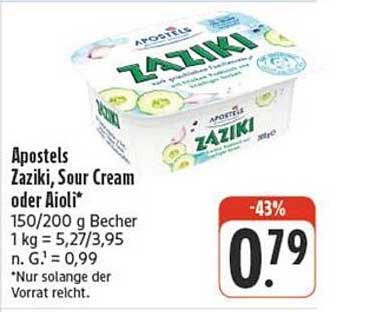 Apostels Zaziki, Sour Cream oder Aioli 150/200 g Becher