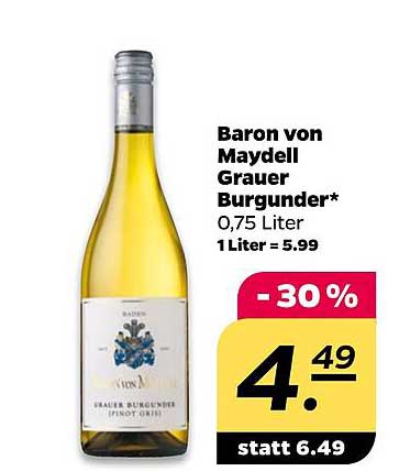 Baron von Maydell Grauer Burgunder 0,75 Liter