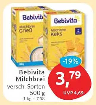 Bebivita Milchbrei verschiedene Sorten 500 g