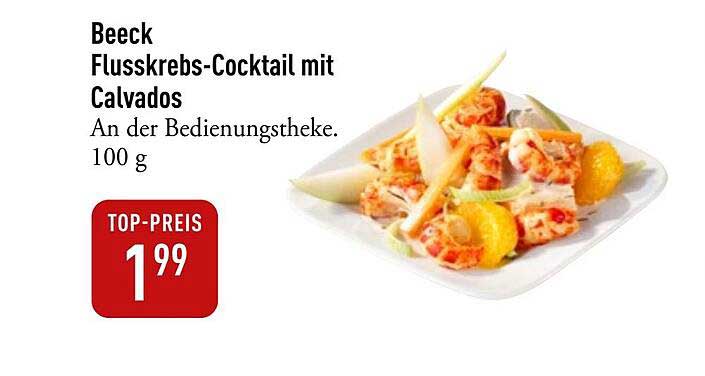 Beeck Flusskrebse-Cocktail mit Calvados