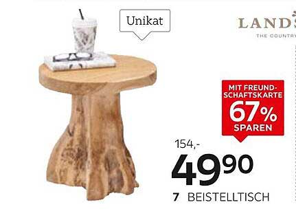 Beistelltisch aus natürlichem Holz - ein Unikat