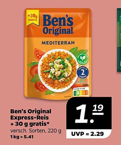 Ben's Original Express-Reis Mediterran + 30 g gratis*