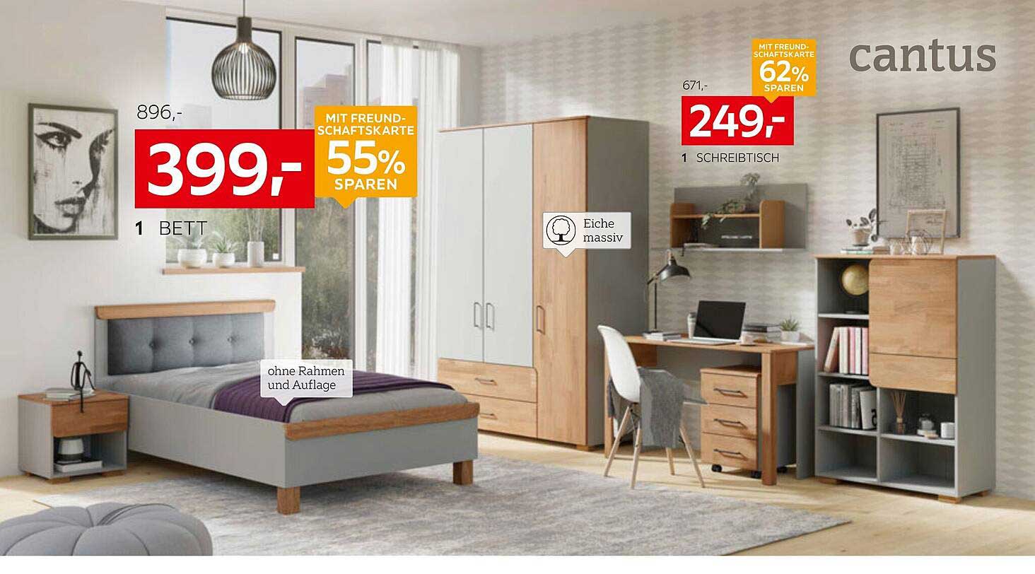 Bett und Schreibtisch im Angebot bei XXXLutz