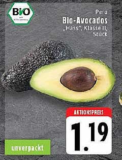 Bio-Avocados „Hass“, Klasse II, Stück
