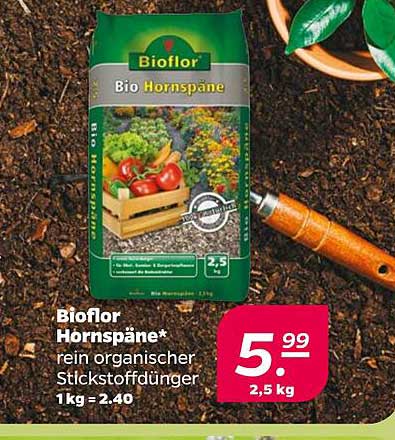 Bioflor Hornspäne – rein organischer Stickstoffdünger
