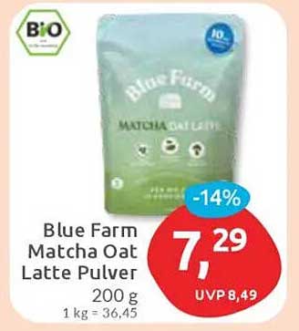 Blue Farm Matcha Oat Latte Pulver 200 g - Bio