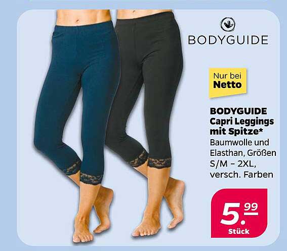 BODYGUIDE Capri Leggings mit Spitze*
