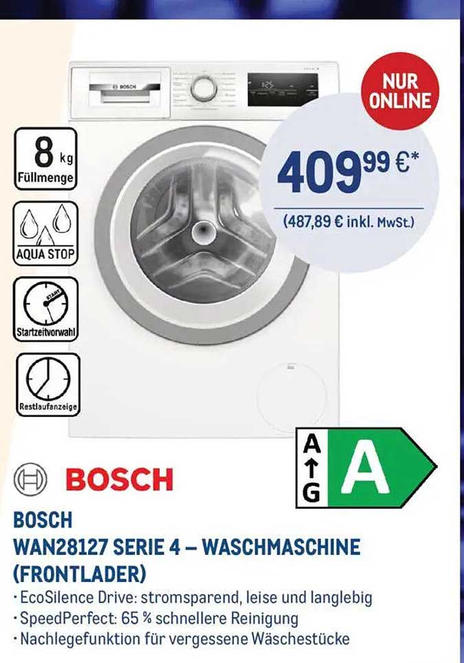 BOSCH WAN28127 Serie 4 – Waschmaschine (Frontlader)