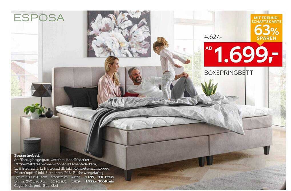 BOXSPRINGBETT ESPOSA